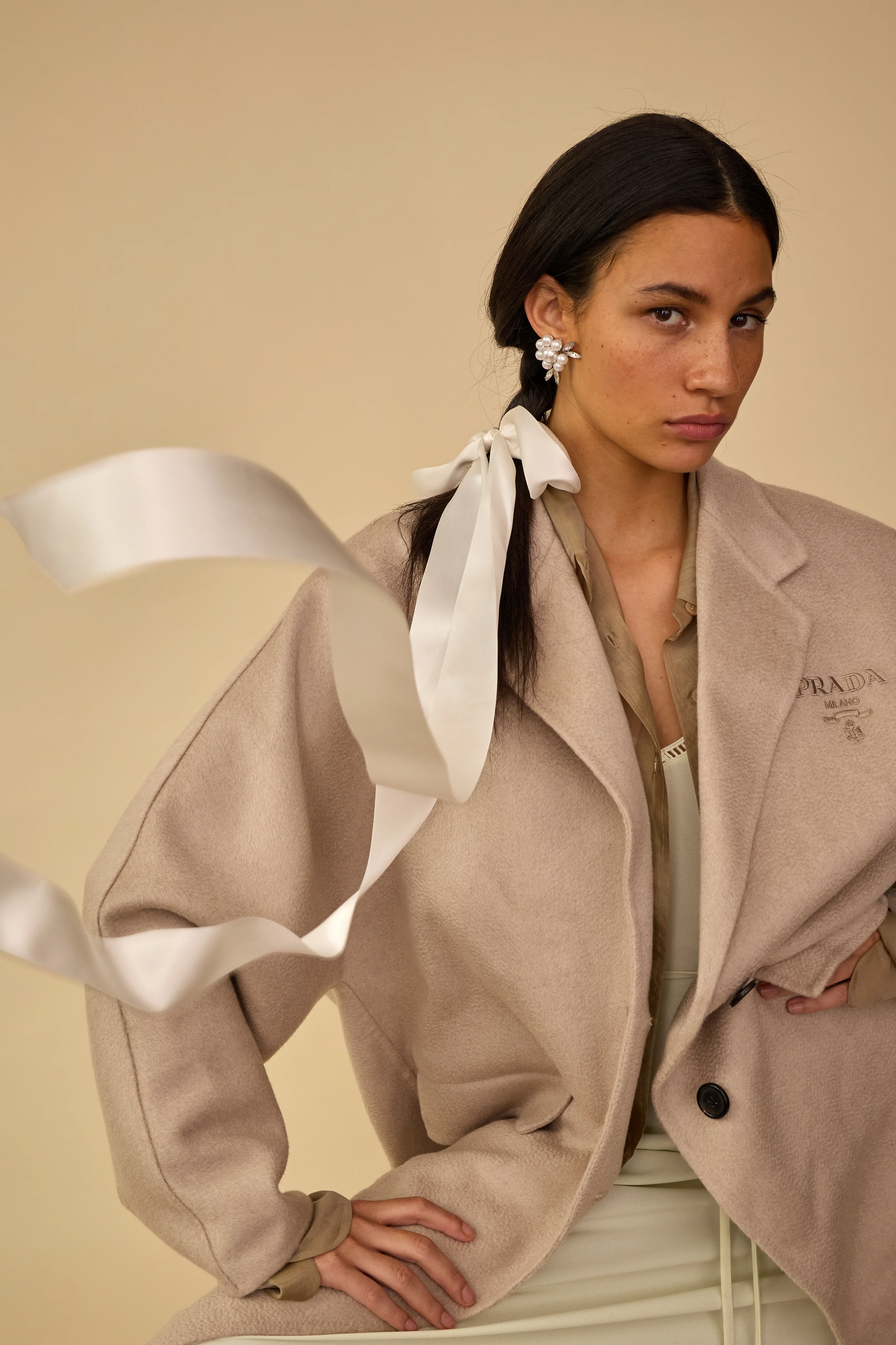 Alexandria Long Silk Bow - Image 4