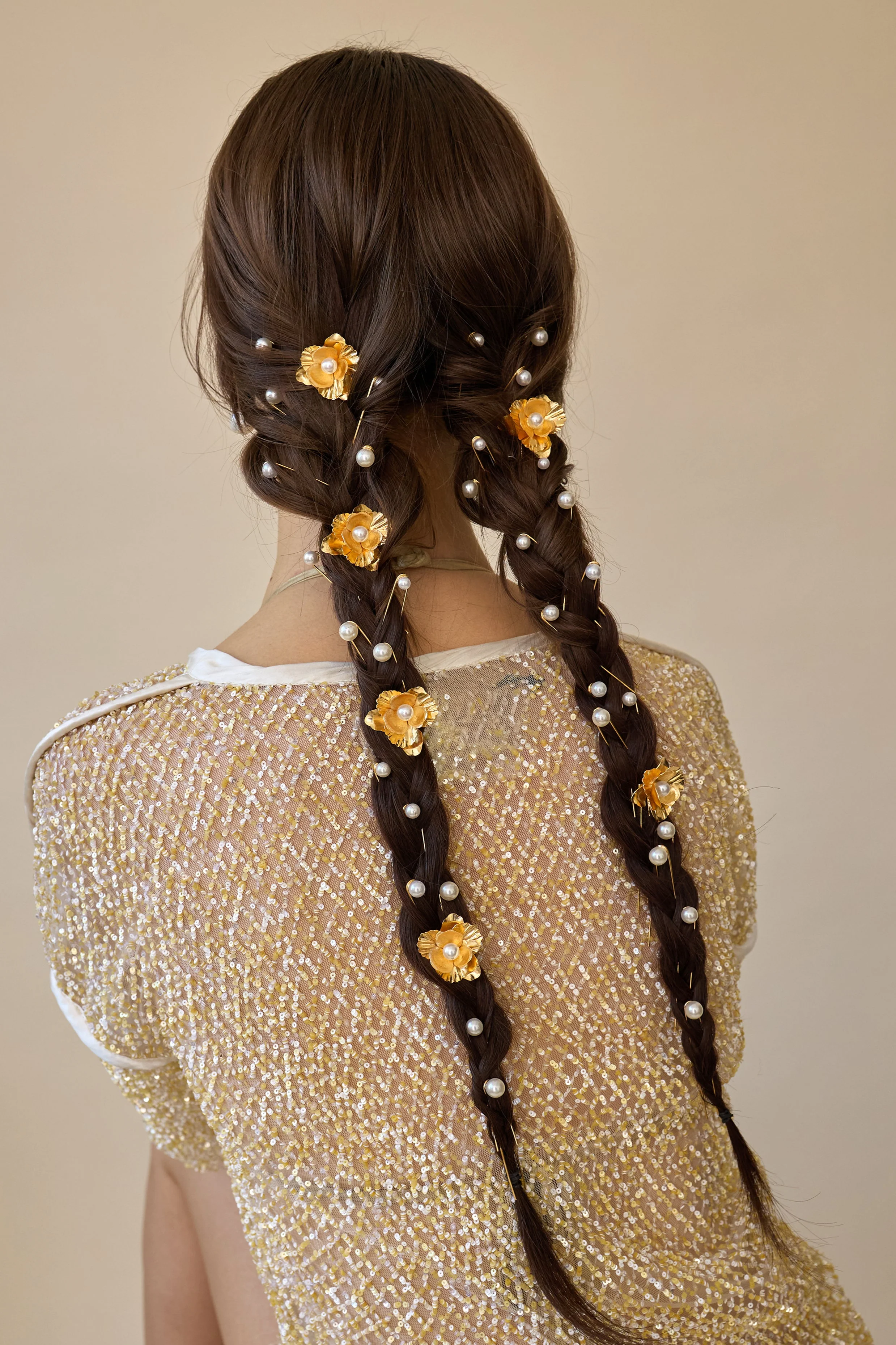 Flora Pearl Hair Pin Set of 4 - Image 3