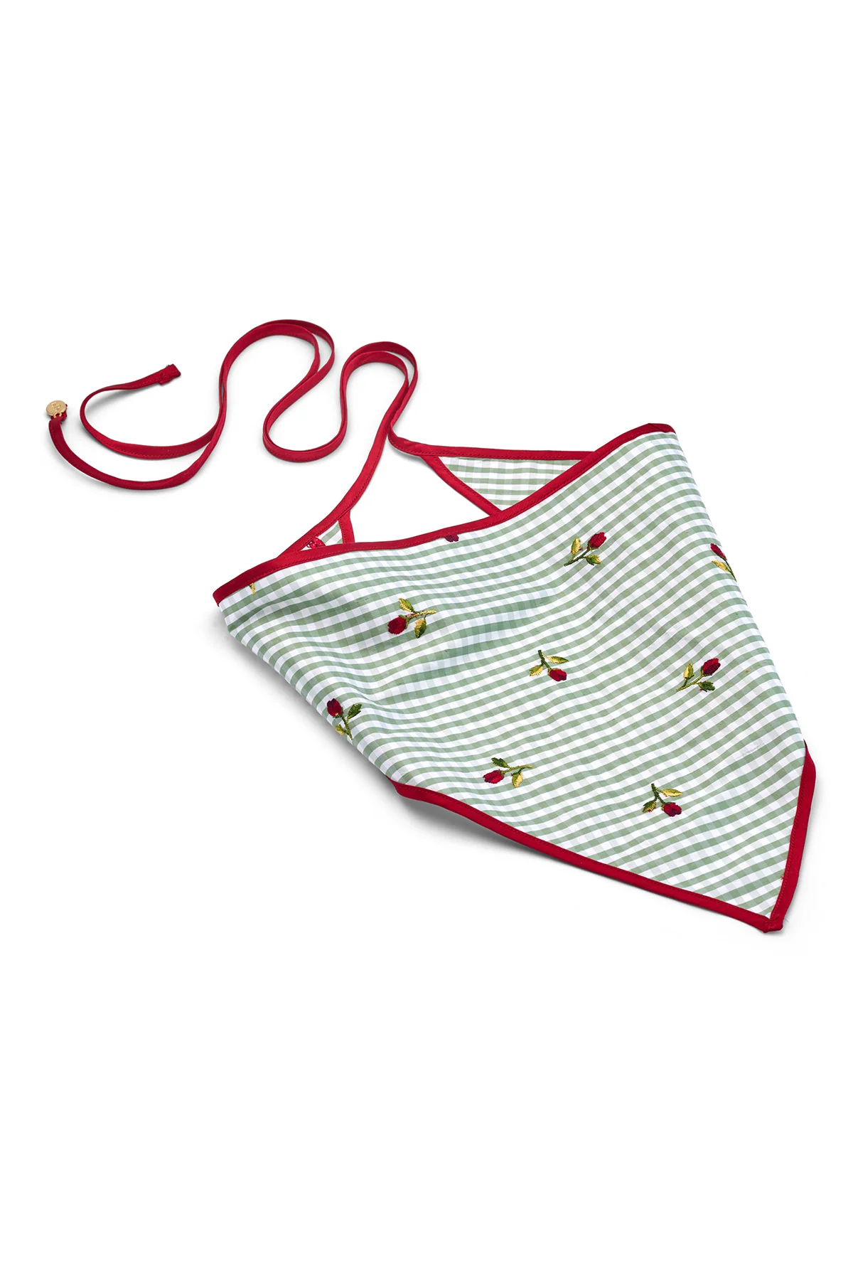 Floral Gingham Bandana - Image 3