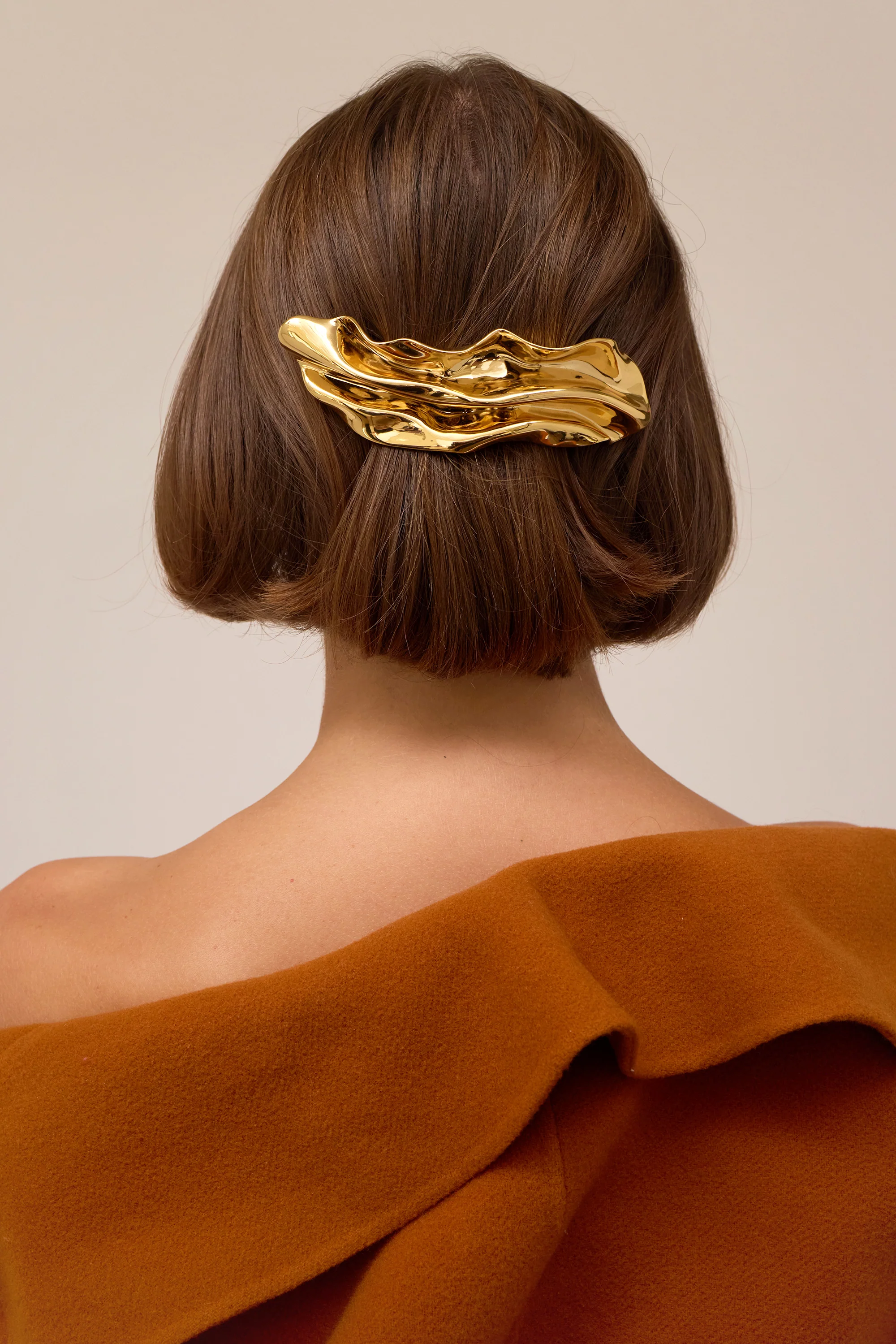 Glossy Draped Barrette - Image 3