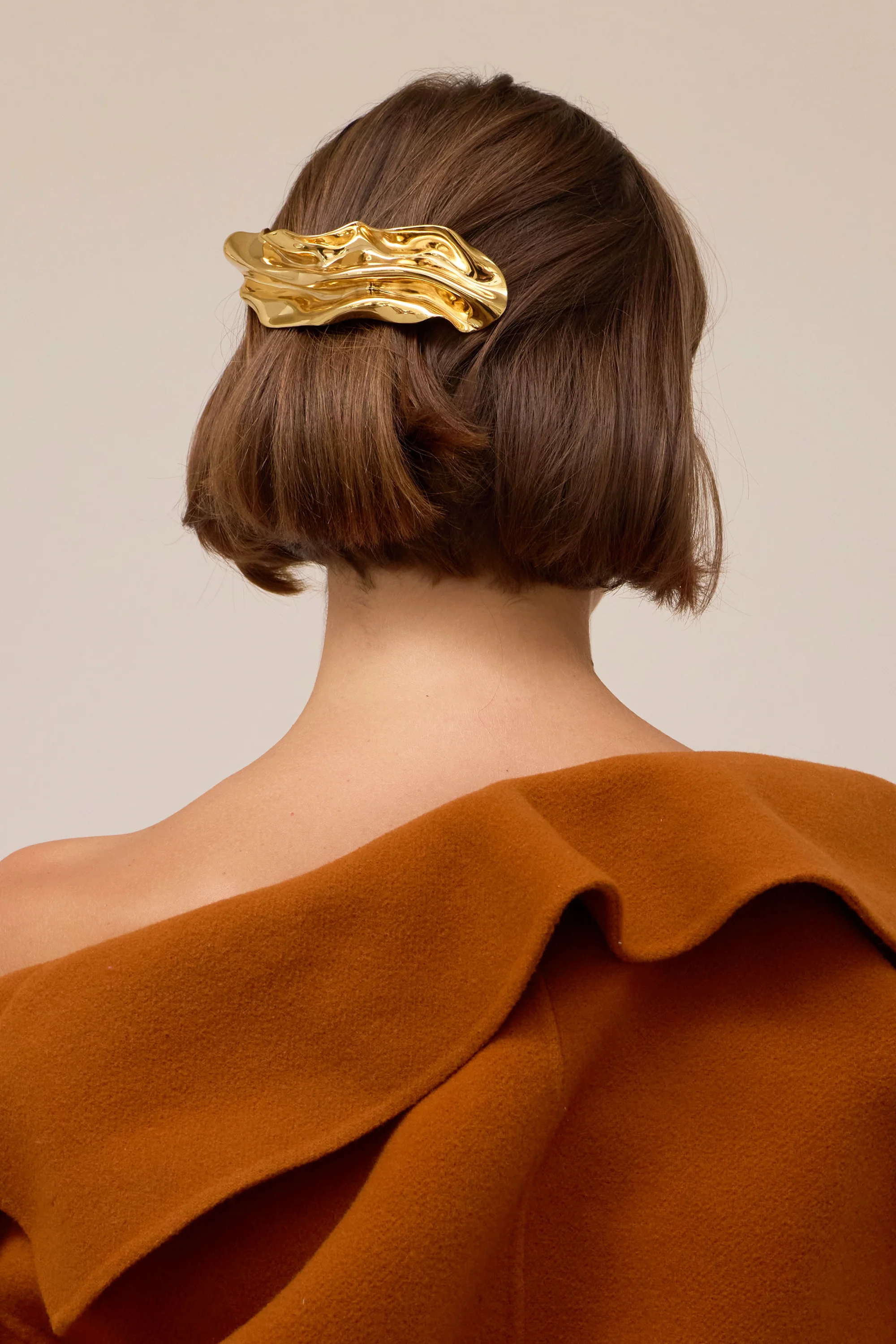 Glossy Draped Barrette - Image 5