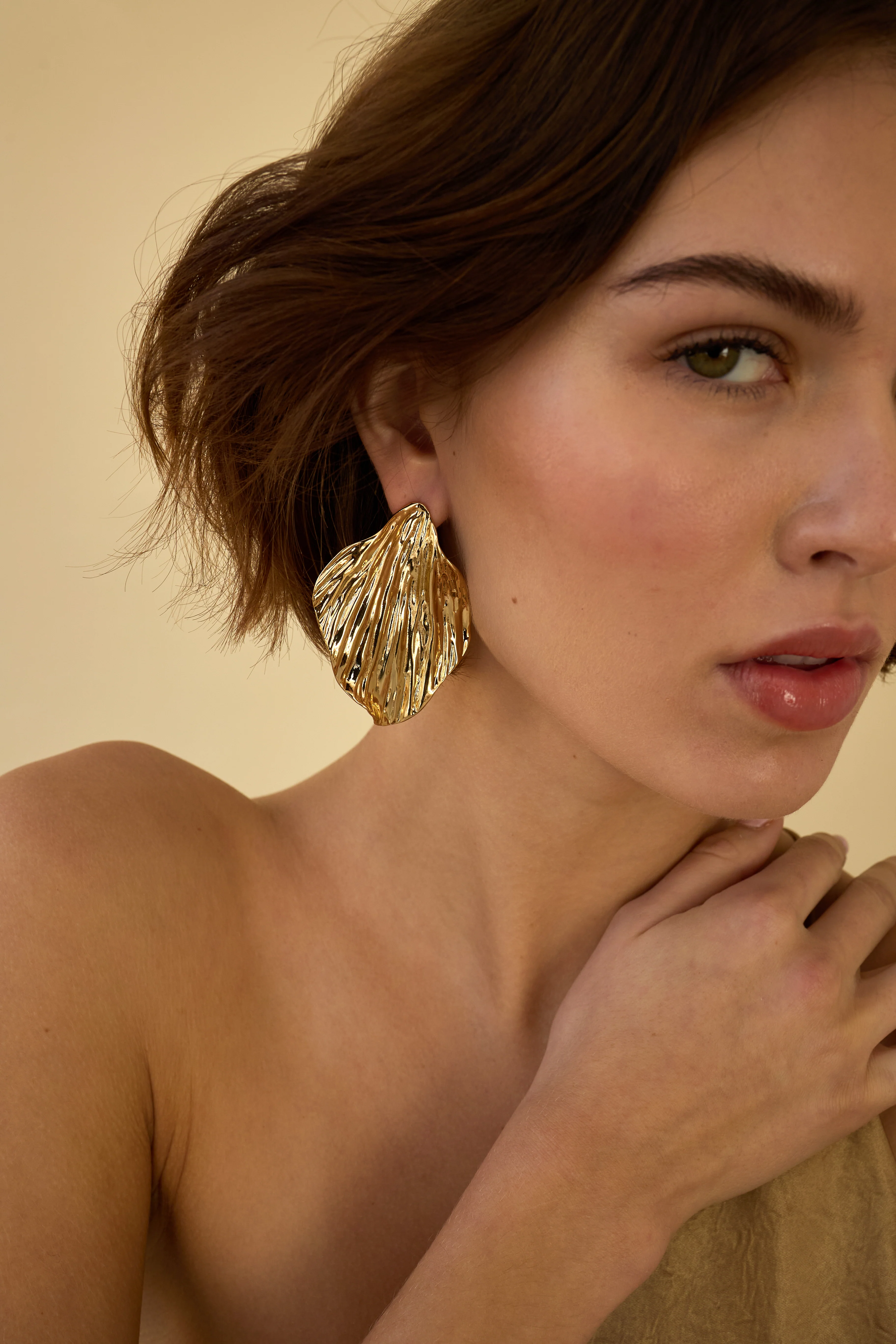 Maya Petal Statement Earrings - Image 3