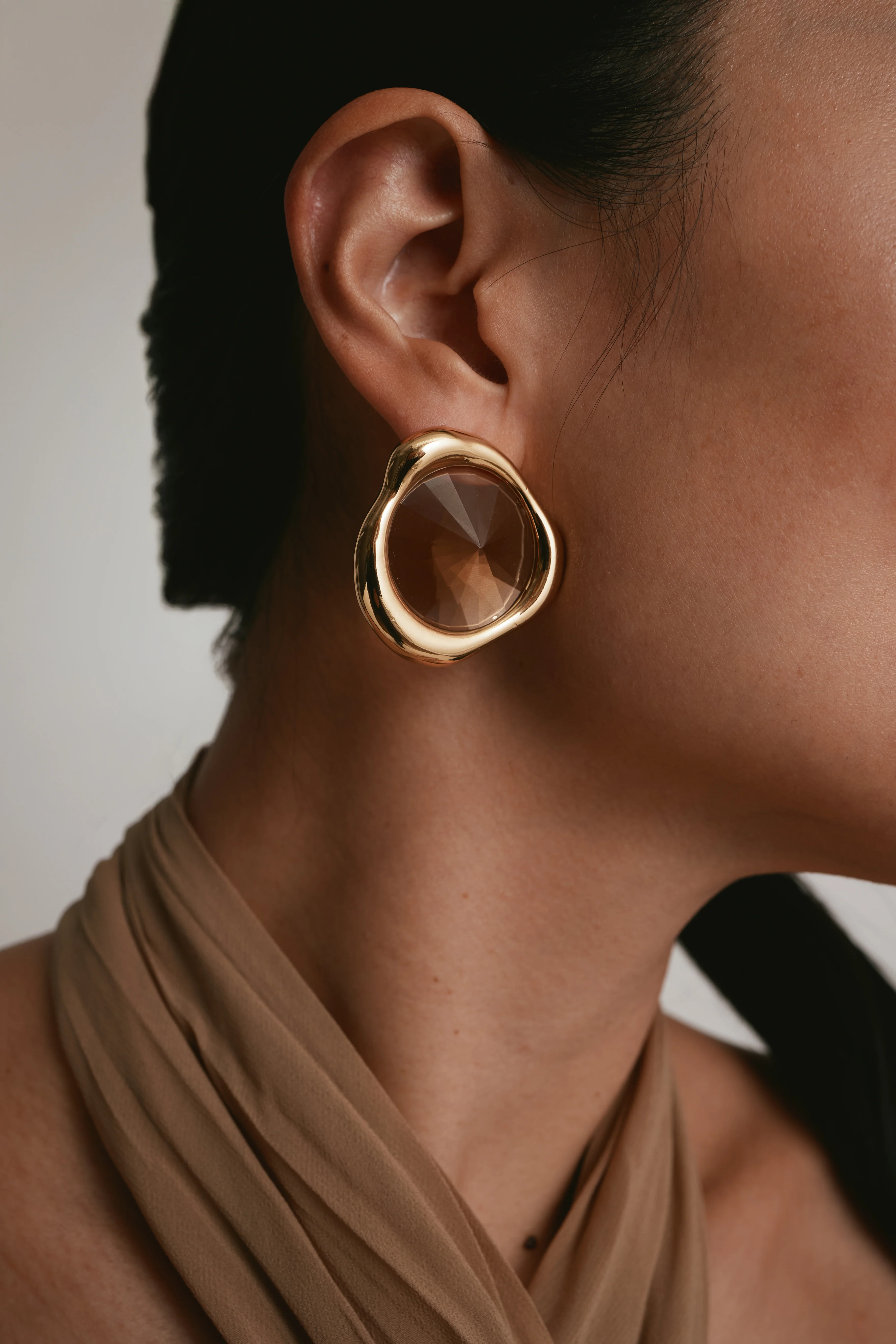 Sloane Crystal Button Earrings - Image 4