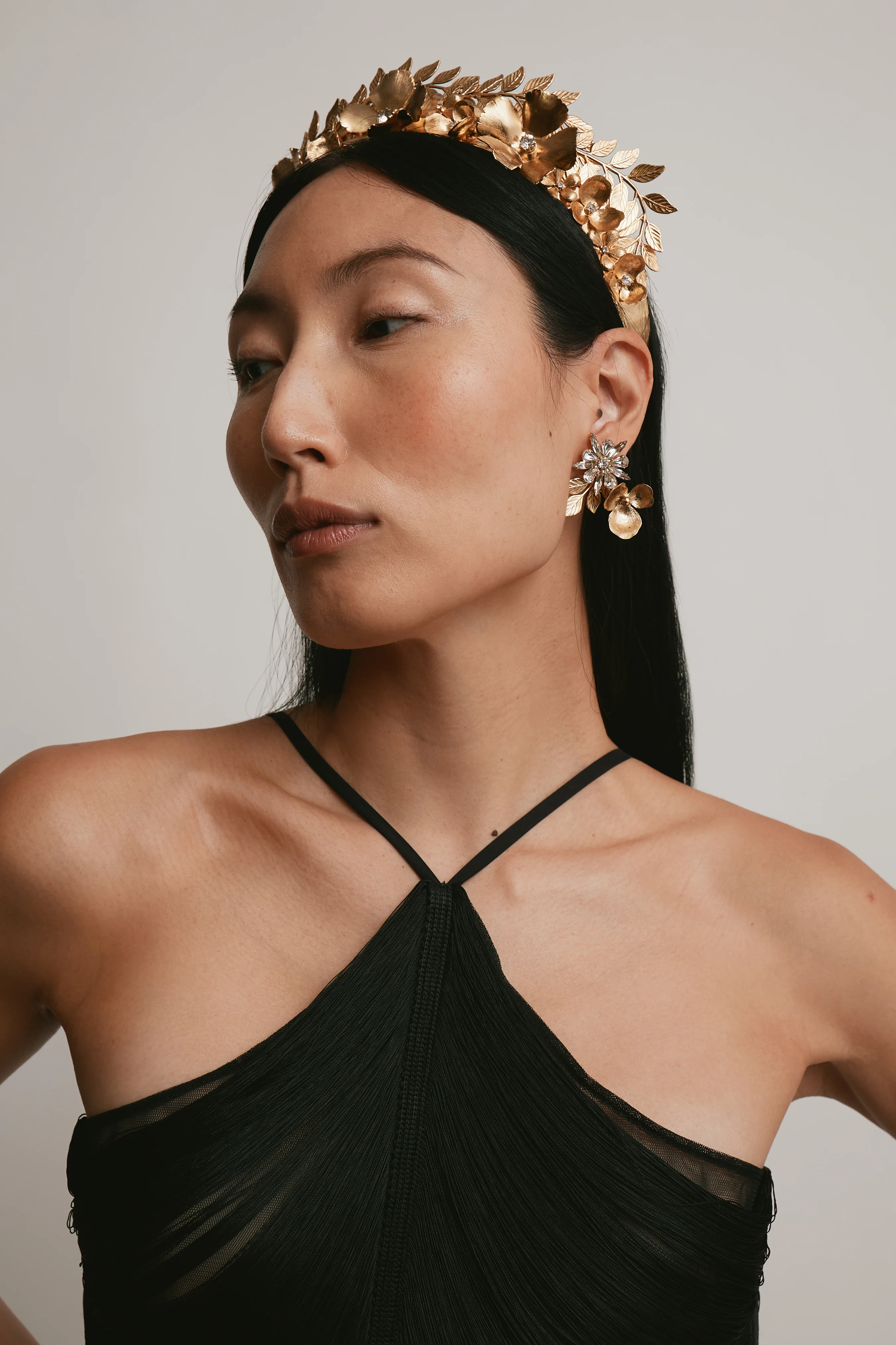 Stella Crystal Floral Earrings - Image 4