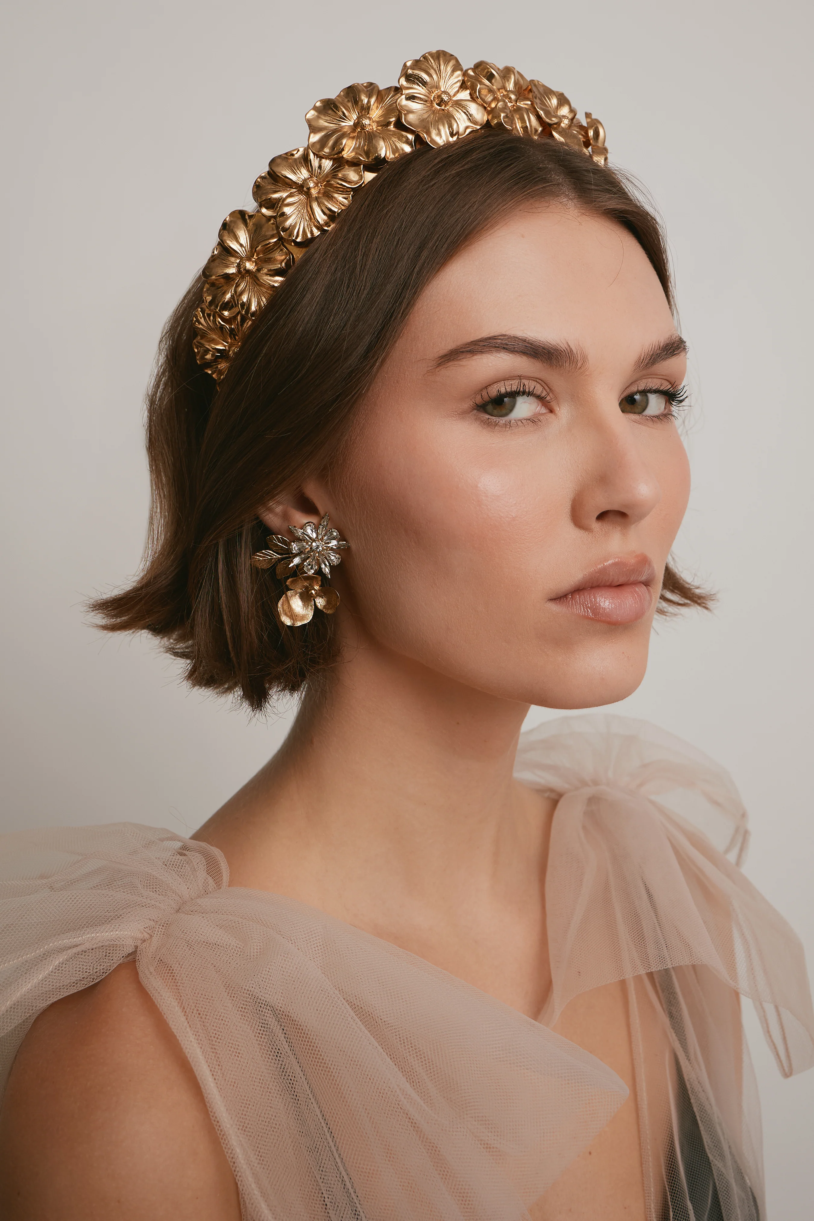 Stella Crystal Floral Earrings - Image 5