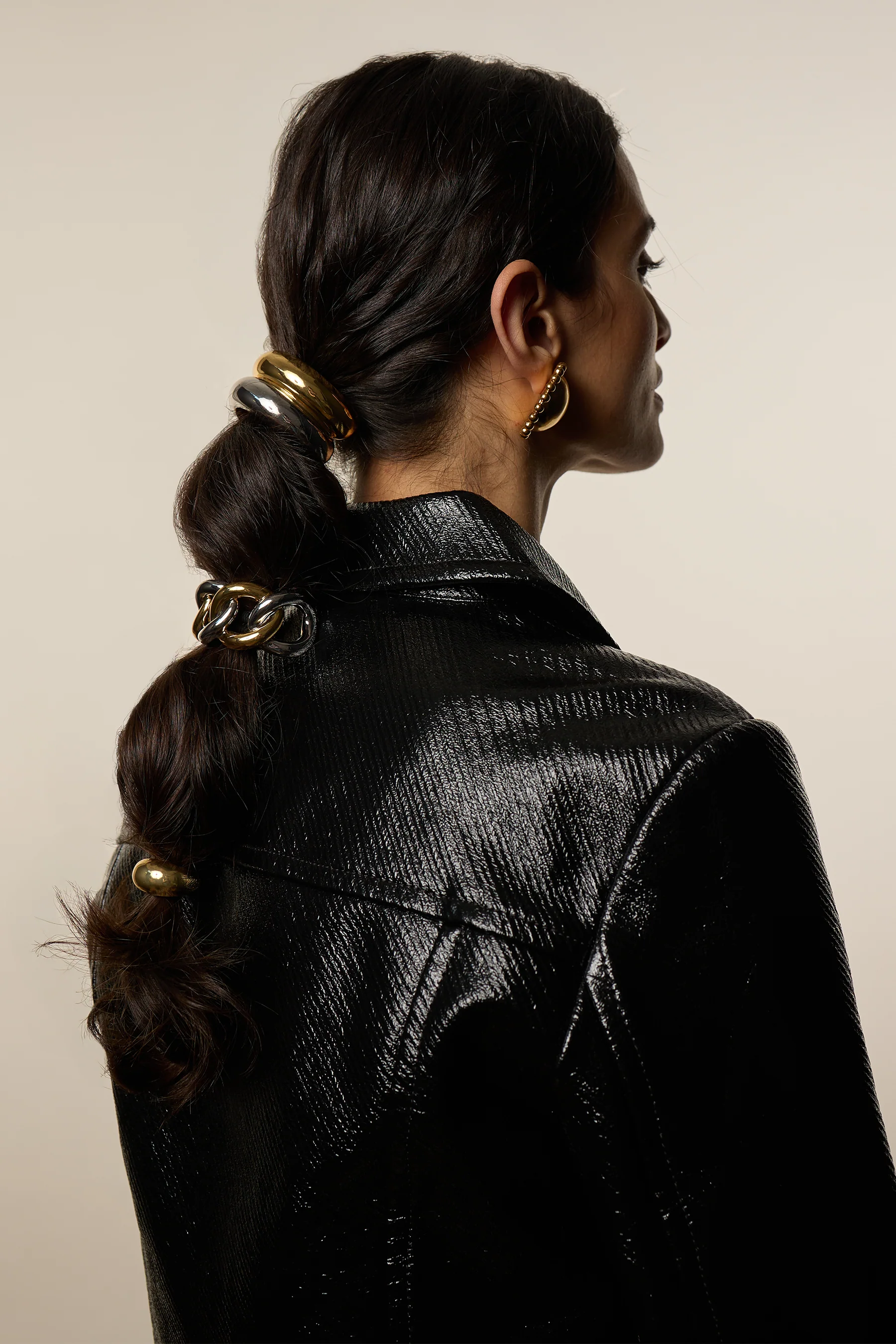 Mixed Metal Elena Chain Pony Cuff - Image 4